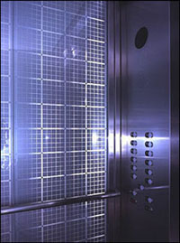 The decorative interlayer consists of many different materials such as printed films, rice papers, fabrics, woven wood, fiber tones, weaves, metallic holographic films, and aluminum.